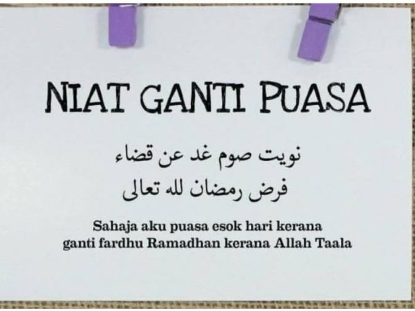 Niat Puasa Ganti